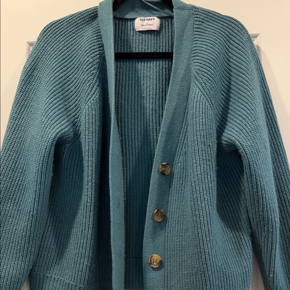 Old Navy Women's Blue Cardigan Sweater, Size XL